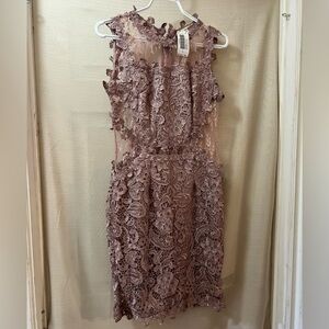 Soiéblu women’s lace zip up back dress sleeveless size large